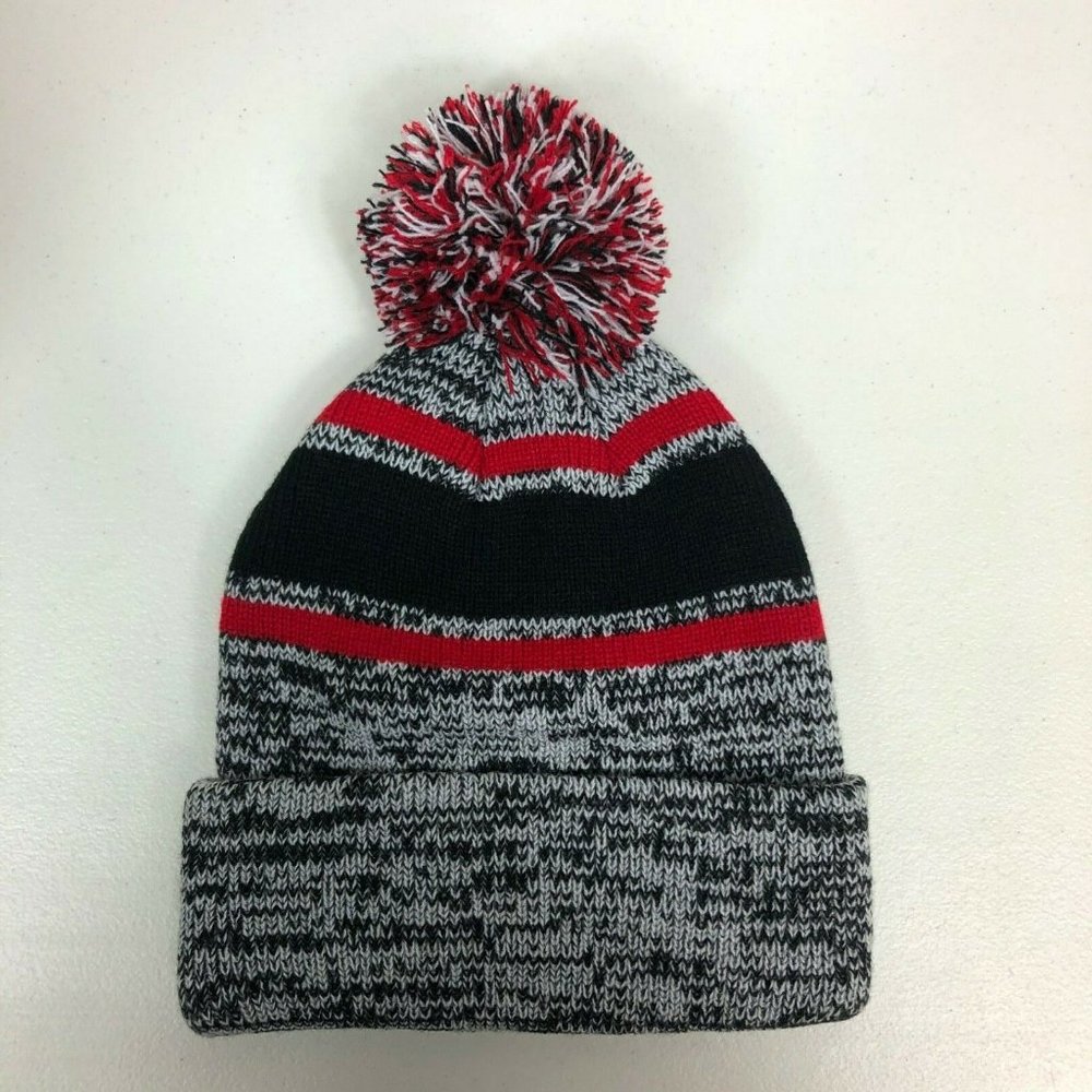 Chicago Blackhawks Zephyr NHL Logo Embroidered Beanie Knit Hat Hockey Gray Black - Picture 3 of 10